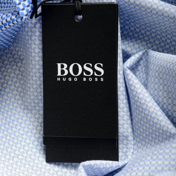 Hugo Boss Men's "Jano" Slim Fit Geometric Print Button Down Dress Shirt - Picture 9 of 9